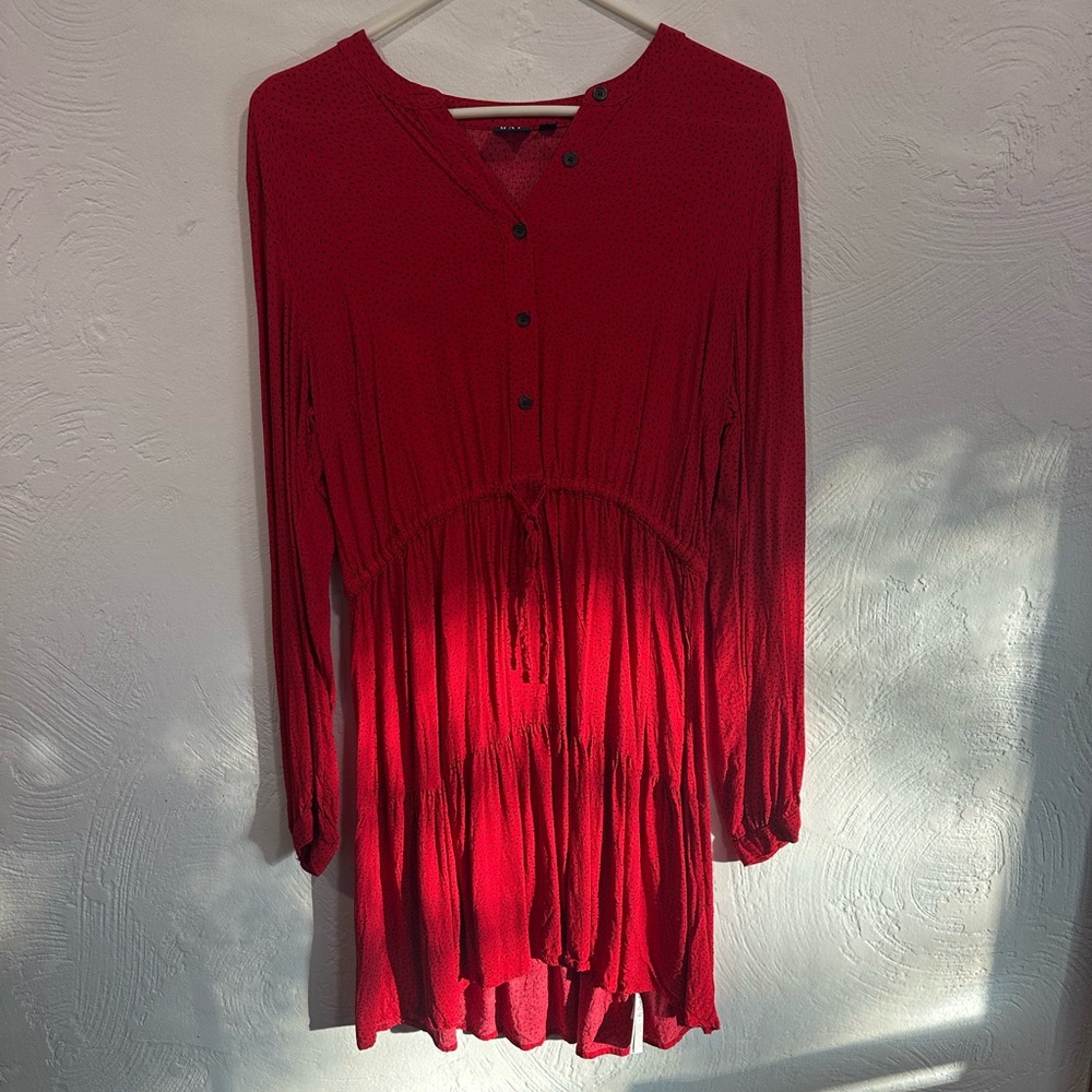 Gap Red Dress with Black Sopts